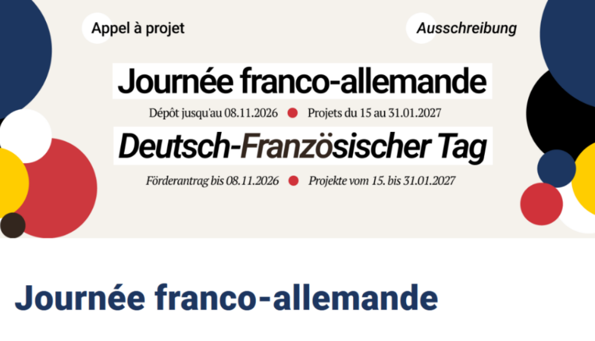 Appel à projets : Journée franco-allemande 2027