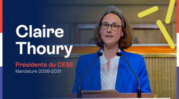 Claire Thoury, élue Présidente du CESE Claire Thoury, élue Présidente du CESE