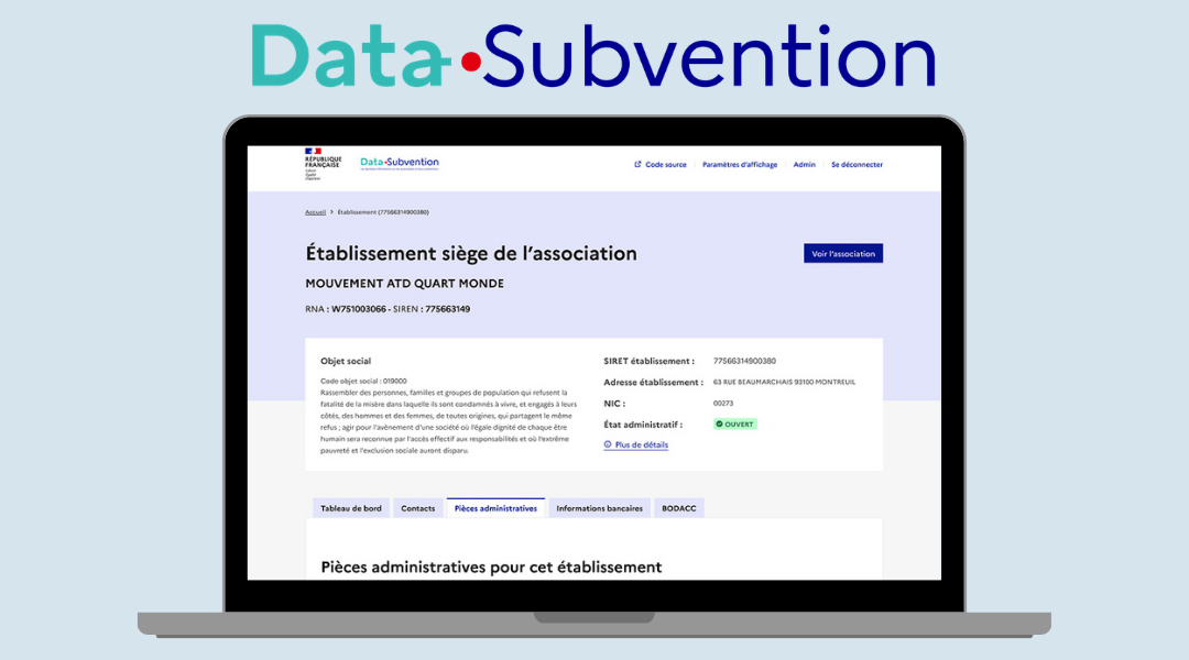 Webinaire de présentation de Data.Subvention