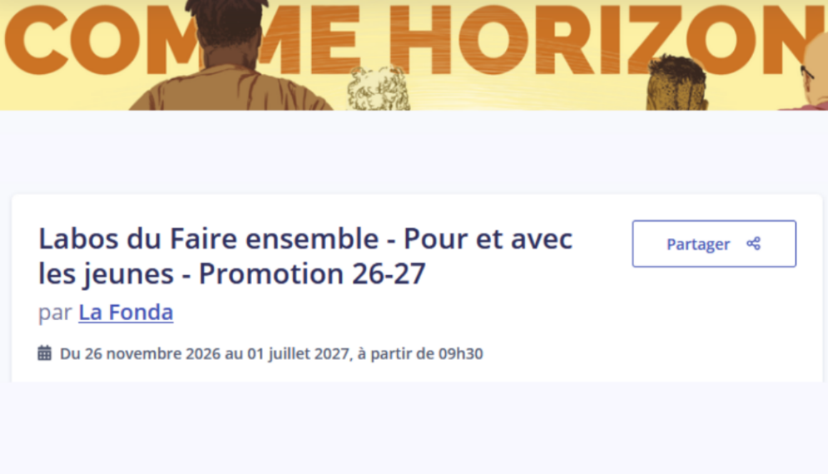 ​Lancement des Labos du Faire ensemble - Pour et avec les jeunes
